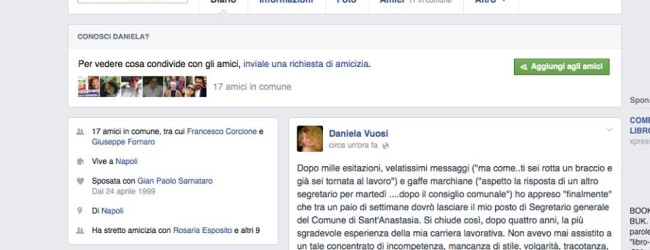 la bacheca fb di Vuosi