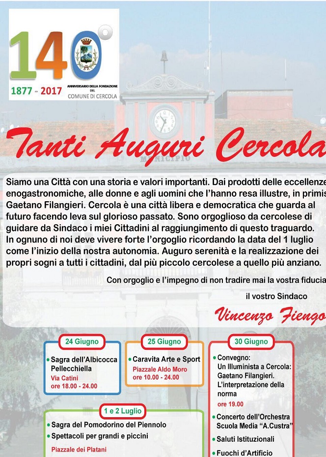 cercola compie 140 anni