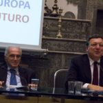 Marco Salvatore con Josè Manuel Barroso uno dei tanti ospiti prestigiosi delle prime sei edizioni del sabato delle idee